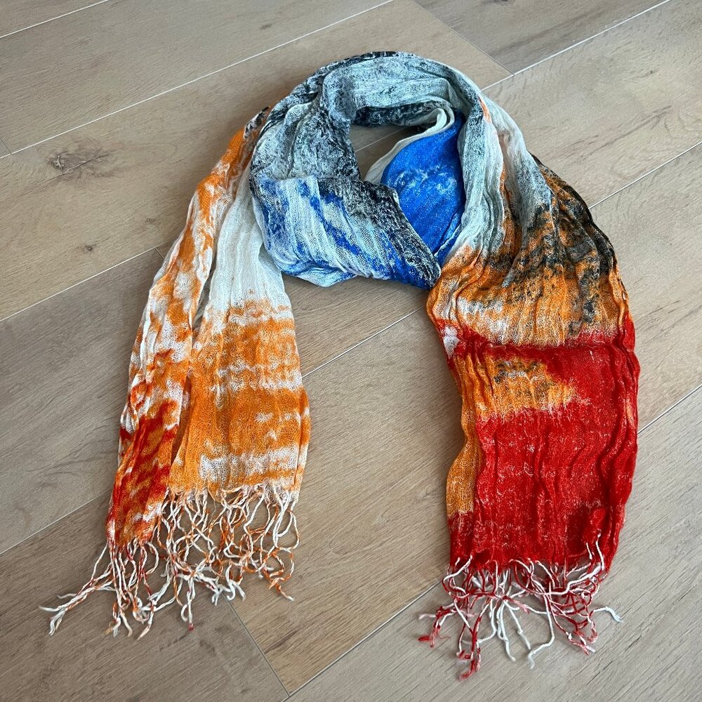 Abstract Color Wash Scarf
